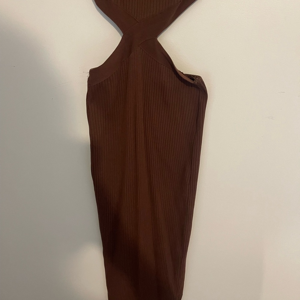 Zara Chocolate Brown Dress - Picture 2 of 4